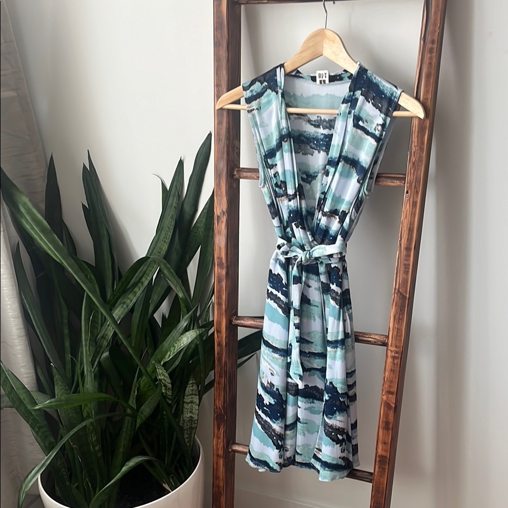 Stylish Women's Dress in Blue and Black